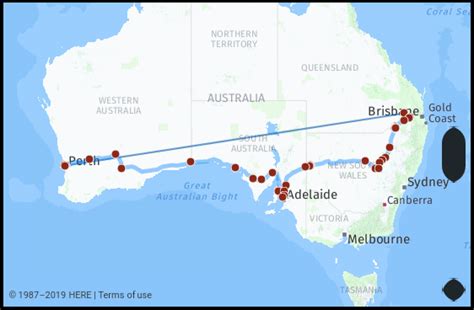 Distance Sydney → Perth